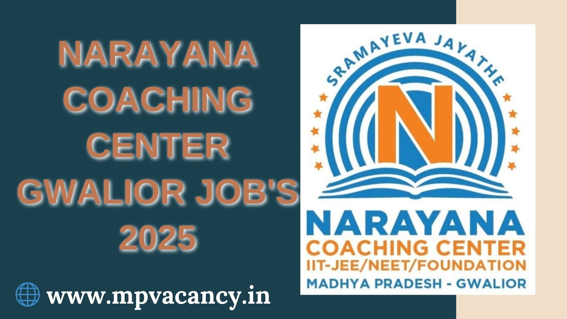 Narayana Coaching Center Gwalior Job's 2025 | job vacancy in gwalior | jobs in gwalior | private jobs in gwalior | urgent job in gwalior | teaching job in gwalior | mp vacancy 2025 in hindi | mp vacancy 2025 notification | mp new vacancy 2025 | mp vacancy 2025 for female | mp vacancy update | mp vacancy 2025 apply online | mp vacancy calendar 2025 | mp govt vacancy 2025 | mp govt job | mp job @mpvacancy @mpgovtjob @mpvacancy.in @mpvacancy.com @mpvacancy2025 @sarkari_result @sarkari_nokari #mp_vacacncy_2025 #mp_govt_vacancy_2025 #mp_vacancy #mp_govt_vacancy #mp_job #mp_govt_job #mpjobs #mp_govt_jobs #mpvacancy2025 #mpvacancy #upcaming_vacancy_in_mp_2025 #mp_vacacny_2025_in_hindi #mp_vacancy_whatsaap_group #mp_govt_job-whatsaap_group #mp_vacancy_group #mp_job_whatsaap