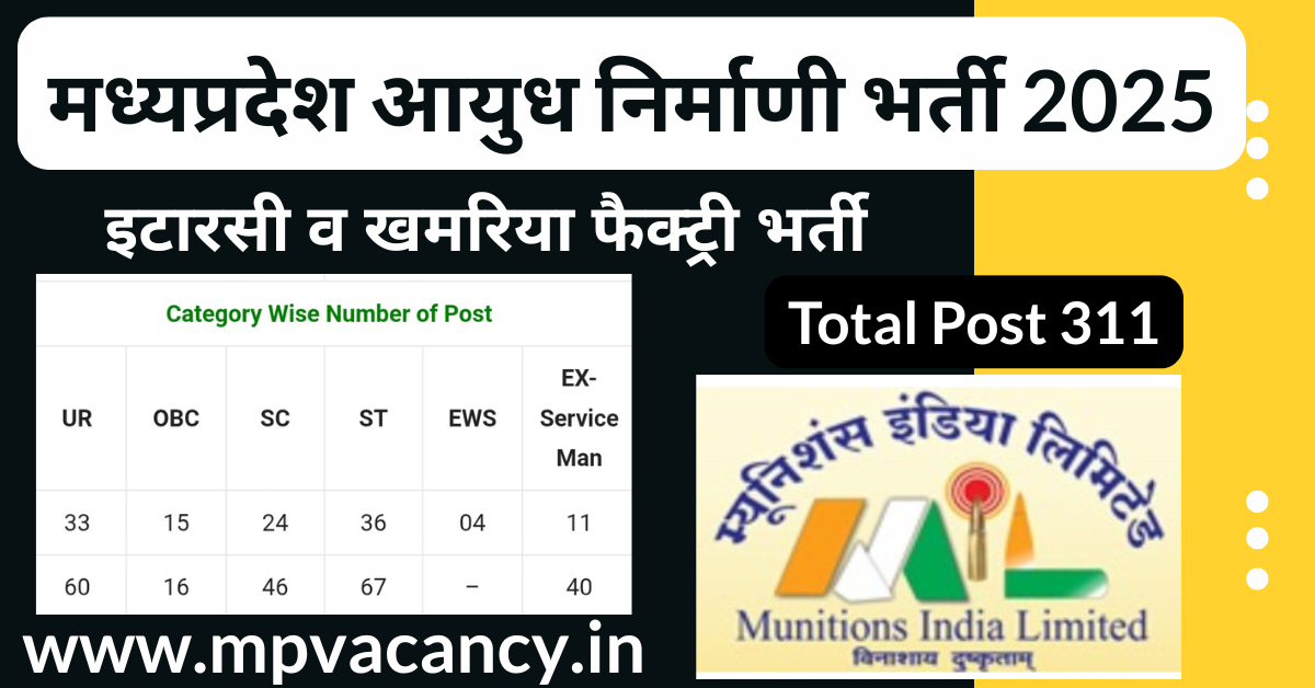 मध्‍यप्रदेश आयुधनिर्माणी इटारसी भर्ती 2025 | मध्‍यप्रदेश आयुध निर्माणी खमरिया भर्ती 2025 | Ordnance Factory Itarsi Recruitment 2025| Ordnance Factory khamaria Recruitment 2025 | mp ordnance factory recruitment 2025 | ordnance factory itarsi vacancy 2025 | mp vacancy 2025 in hindi | mp vacancy 2025 notification | mp new vacancy 2025 | mp vacancy 2025 for female | mp vacancy update | mp vacancy 2025 apply online | mp vacancy calendar 2025 | mp govt vacancy 2025 | mp govt job | mp job @mpvacancy @mpgovtjob @mpvacancy.in @mpvacancy.com @mpvacancy2025 @sarkari_result @sarkari_nokari #mp_vacacncy_2025 #mp_govt_vacancy_2025 #mp_vacancy #mp_govt_vacancy #mp_job #mp_govt_job #mpjobs #mp_govt_jobs #mpvacancy2025 #mpvacancy #upcaming_vacancy_in_mp_2025 #mp_vacacny_2025_in_hindi #mp_vacancy_whatsaap_group #mp_govt_job-whatsaap_group #mp_vacancy_group #mp_job_whatsaap