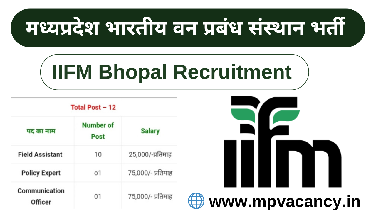 मध्‍यप्रदेश भारतीय वन प्रंबध संस्‍थान भर्ती 2025 | IIFM Bhopal Recruitment 2025 | Indian Institute of Forest Management Bhopal Recruitment 2025 | mp iifm field assistant vacancy 2025 | mp iifm policy expert vacancy 2025 | mp communication officer vacancy 2025 | mp vacancy 2025 in hindi | mp vacancy 2025 notification | mp new vacancy 2025 | mp vacancy 2025 for female | mp vacancy update | mp vacancy 2025 apply online | mp vacancy calendar 2025 | mp govt vacancy 2025 | mp govt job | mp job @mpvacancy @mpgovtjob @mpvacancy.in @mpvacancy.com @mpvacancy2025 @sarkari_result @sarkari_nokari #mp_vacacncy_2025 #mp_govt_vacancy_2025 #mp_vacancy #mp_govt_vacancy #mp_job #mp_govt_job #mpjobs #mp_govt_jobs #mpvacancy2025 #mpvacancy #upcaming_vacancy_in_mp_2025 #mp_vacacny_2025_in_hindi #mp_vacancy_whatsaap_group #mp_govt_job-whatsaap_group #mp_vacancy_group #mp_job_whatsaap