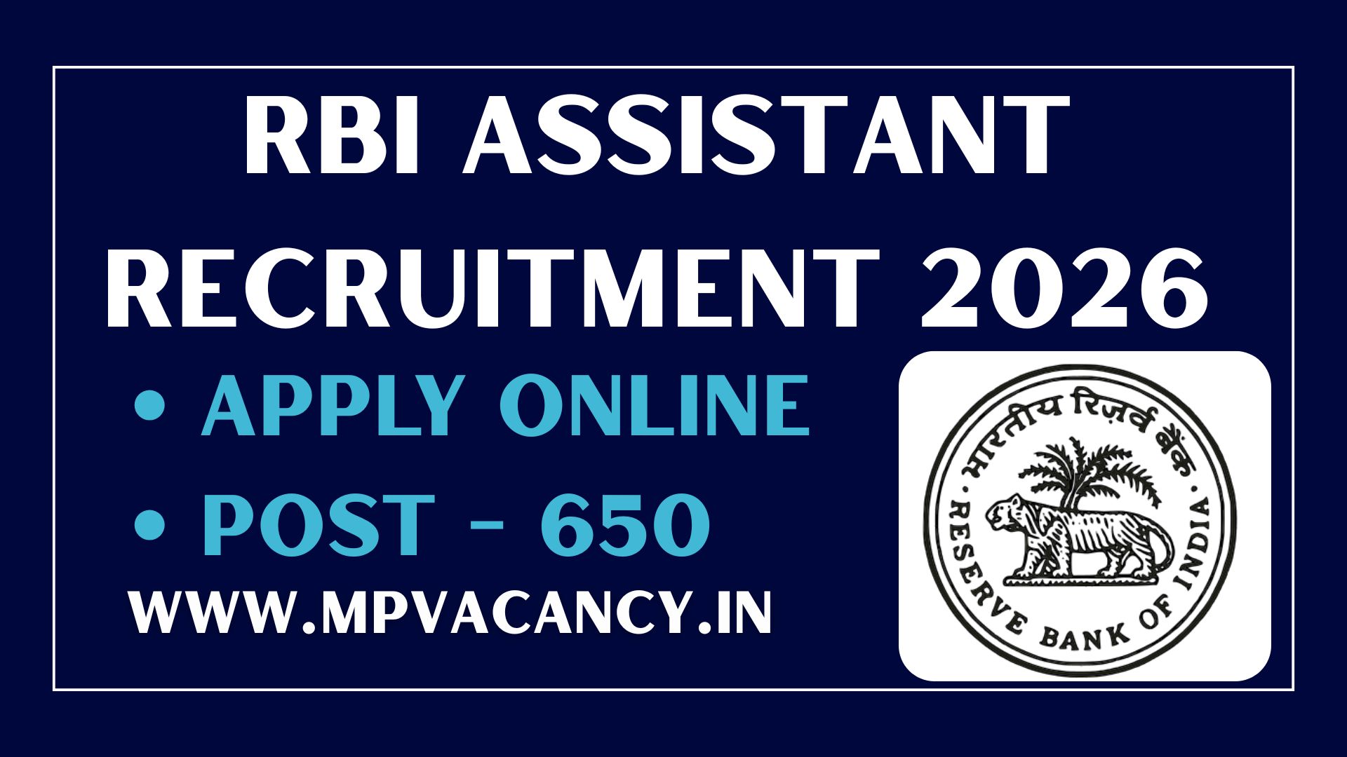 RBI Assistant Recruitment 2026 Apply Online #rbi_recruitment_2026_apply_online #rbi_recruitment_2026_notification #rbi_lateral_recruitment_2026 #rbi_assistant_salary #rbi_assitant_notification_2026 #rbi_assistant_notification #rbi_assistant_2026 #rbi_assistant_vacancy_2026 #rbi_assistant_vacancy